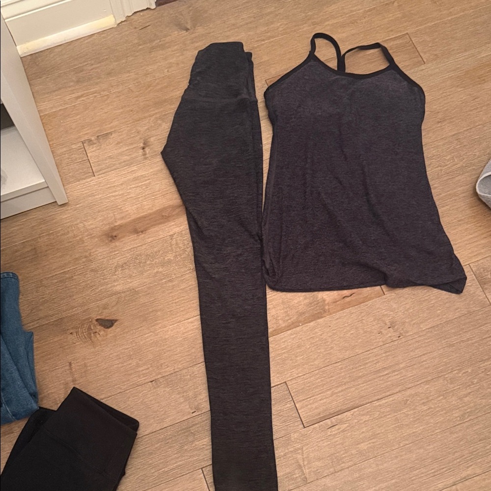 Beyond yoga space dye tank Top and Leggings Set
